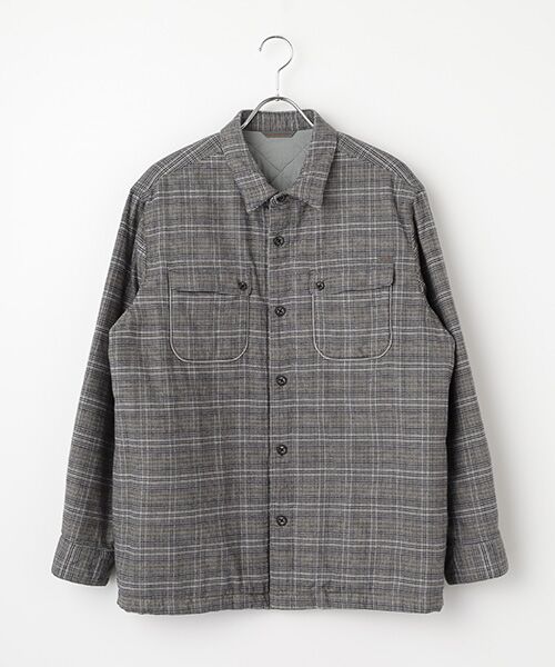 セール】 コットン甘撚ネルチェック起毛 シャツ型ブルゾン （ブルゾン
