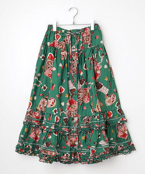 スウィートメモリーズプリントミディスカート （ロング・マキシ丈