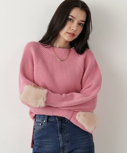 オブリ obli つぶつぶピンク長袖ニット つぶつぶニット/ピンク【残り3