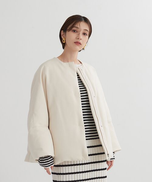 セール】 マフラー付きグログランダウン （ダウンジャケット・ベスト