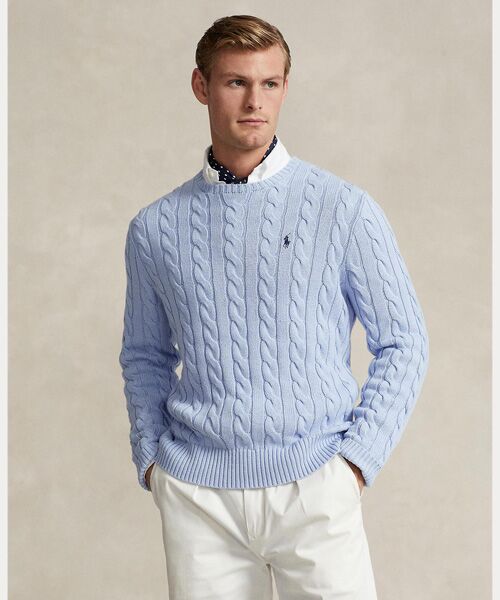 ケーブルニット コットン セーター （ニット・セーター）｜POLO RALPH