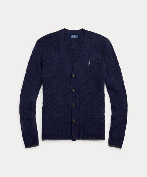 ケーブルニット ウールカシミヤ カーディガン （カーディガン・ボレロ