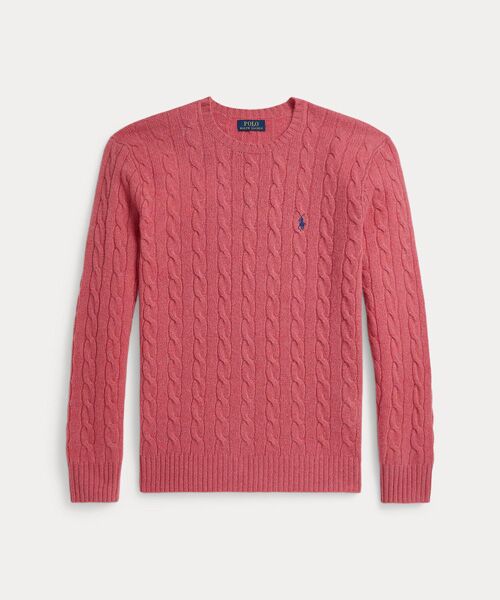 ケーブルニット ウールカシミヤ セーター （ニット・セーター）｜POLO