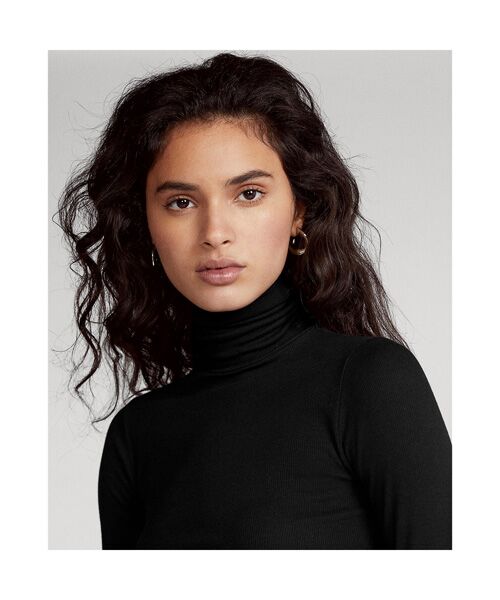 ストレッチ リブド タートルネック （カットソー）｜POLO RALPH LAUREN