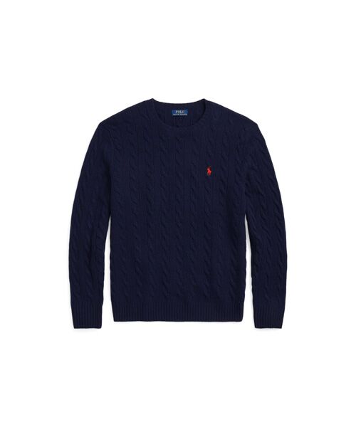 ケーブルニット ウールカシミヤ セーター （ニット・セーター）｜POLO