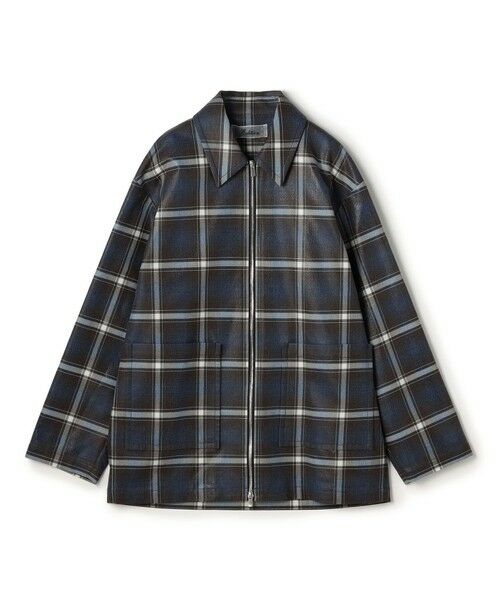 セール】 箔コーティングチェック ジップブルゾン （ブルゾン