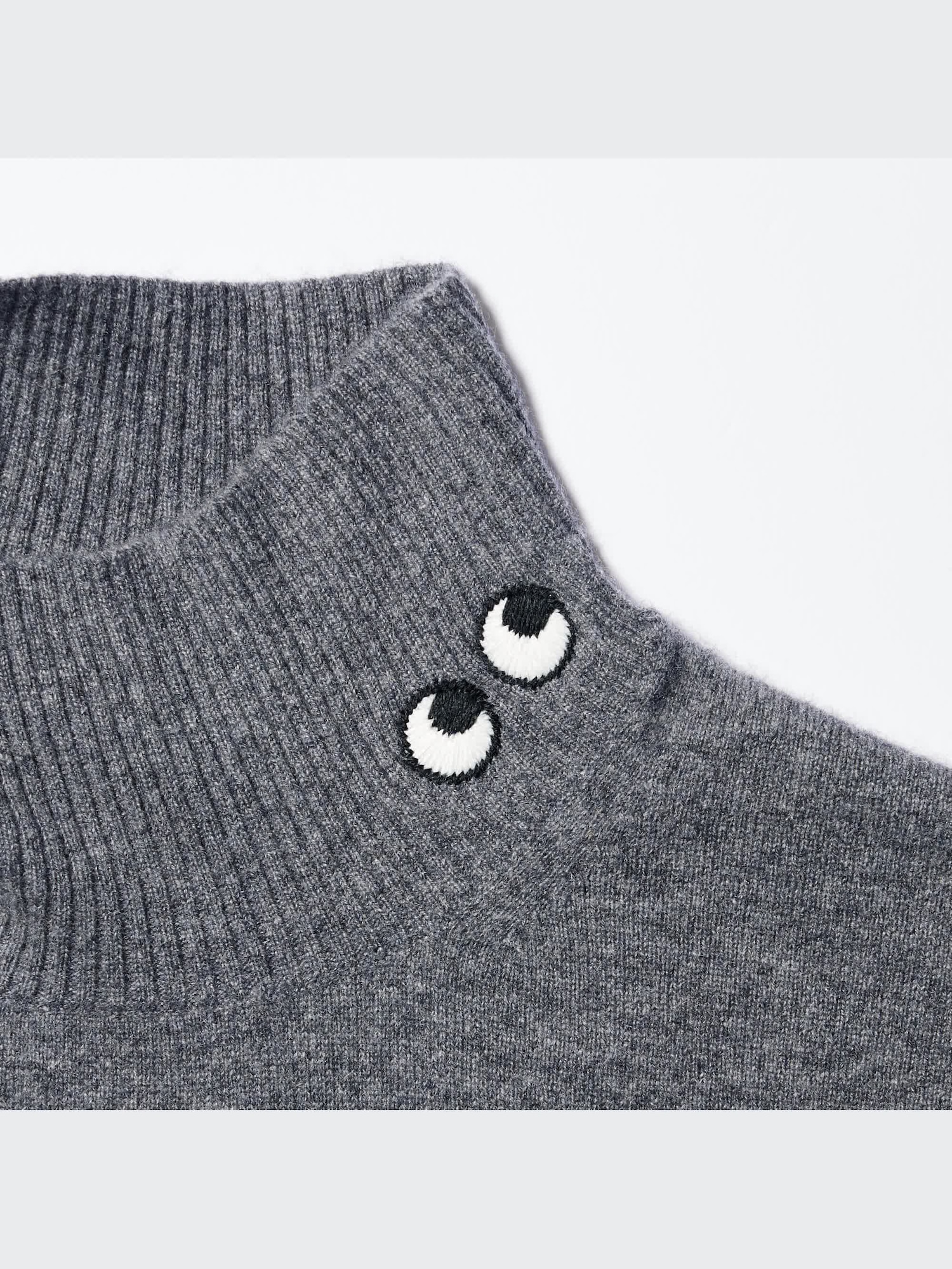 アニヤ・ハインドマーチ×ユニクロ カシミヤ ハイネックニット グレー L