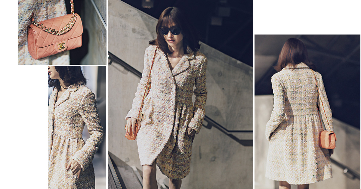 今春は【シャネルの最新ジャケット】ワンピースを兼ねた”一枚”でキメる