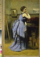 青い服の婦人（青衣の女） の美術・絵画素材