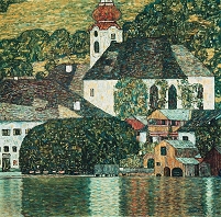 クリムト 「アッター湖畔のウンターアッハ教会」 [26167677]のアート