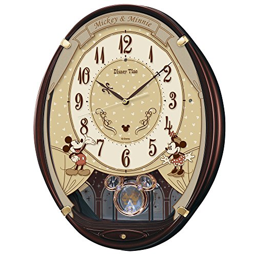 SEIKO Wall Clock Mickey & Friends Disney Time Brown FW579B NEW