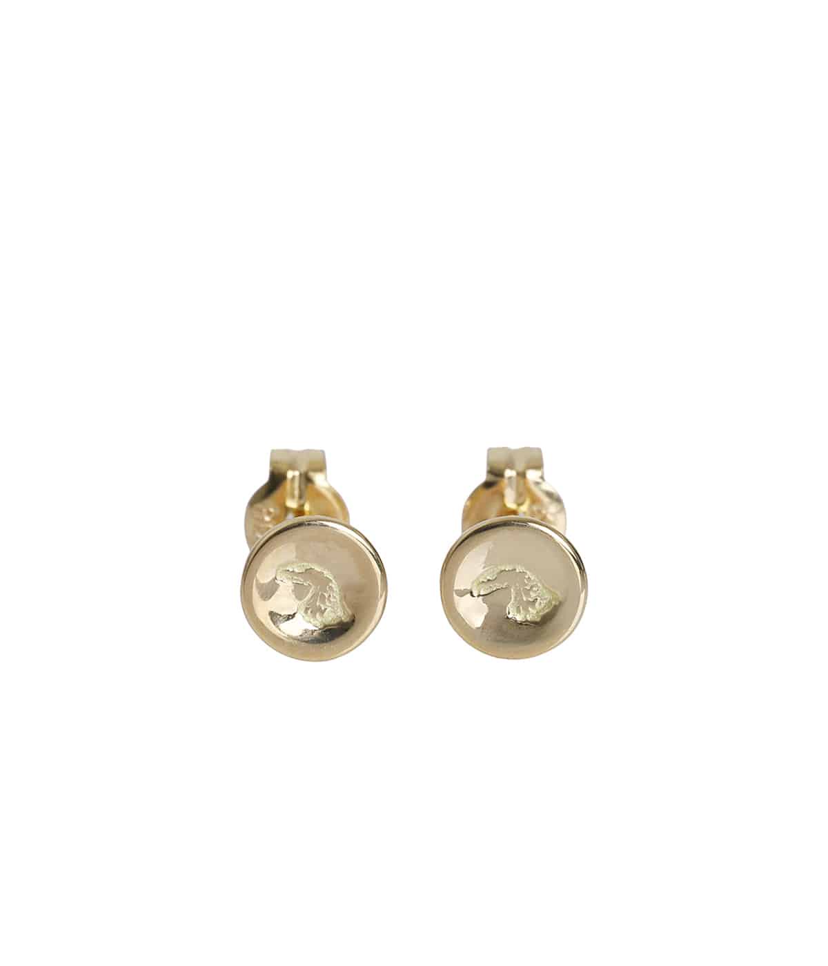 18K GOLD EAGLE HEAD PIERCED EARRINGS | LARRY SMITH(ラリースミス
