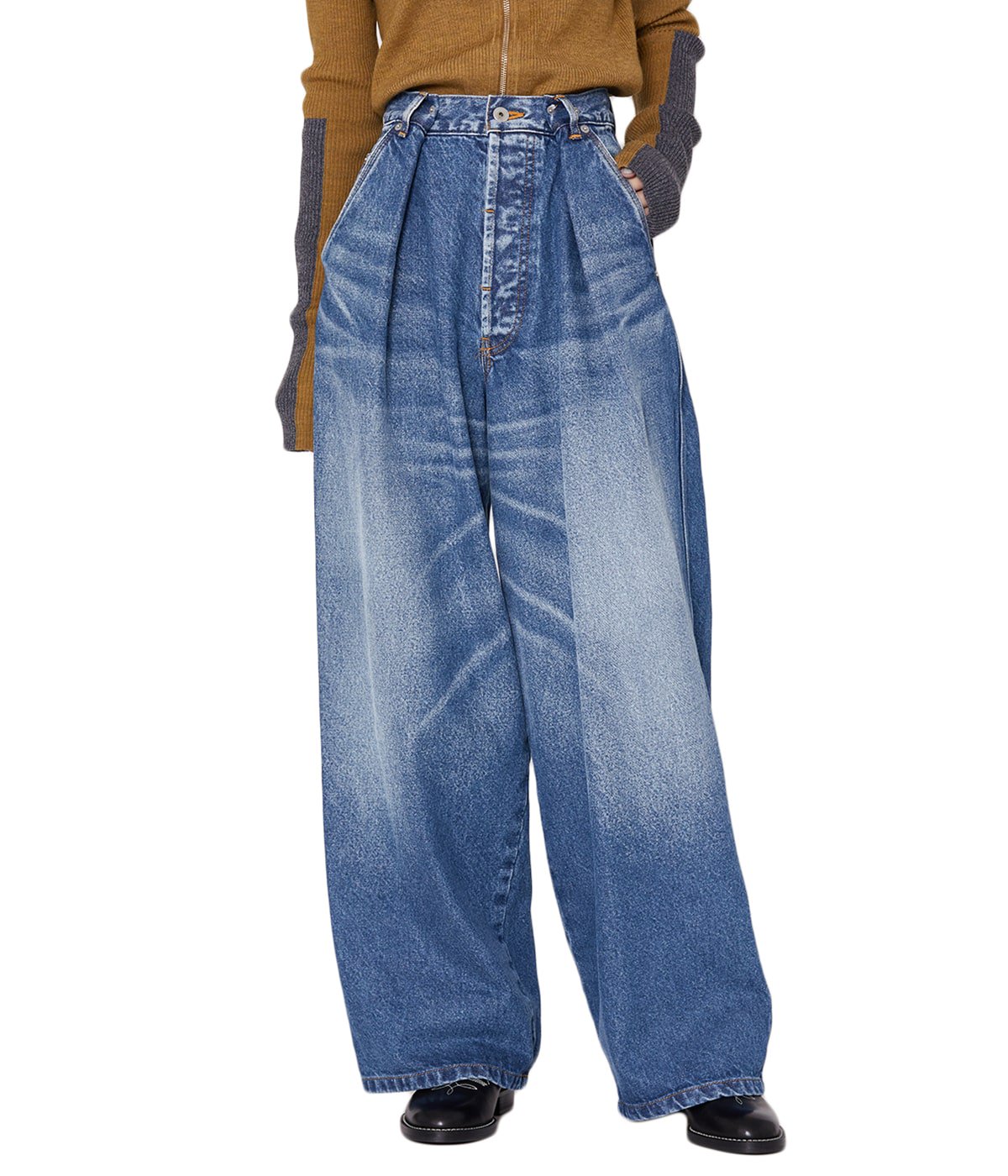 レディース】Denim Tuck Wide Pants | INSCRIRE(アンスクリア