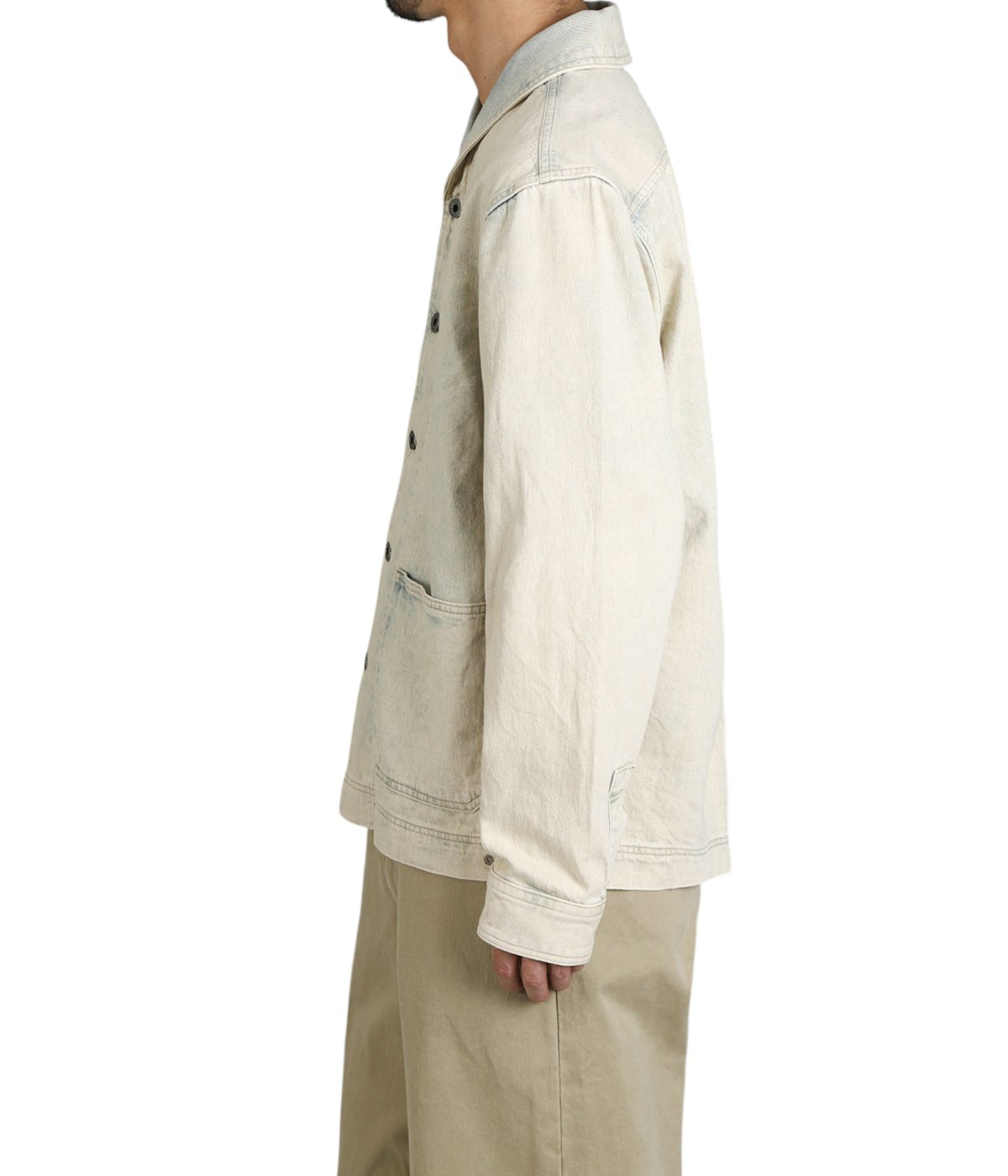 PERKINS SHWL-LONG SLEEVE-SPORT SHIRT CTN/LINEN SELV DNM | RRL