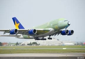スカイマークのエアバス A380 初号機、初飛行を終了 [えん乗り]