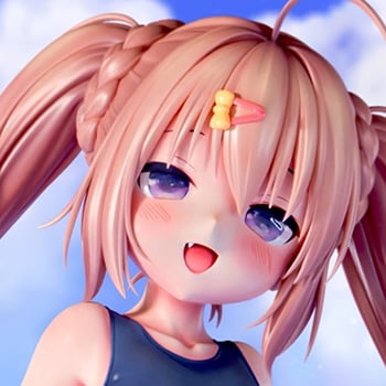 ぴよ寺むちゃ氏オリジナルイラスト「るりちゃん すくみずきゅっver