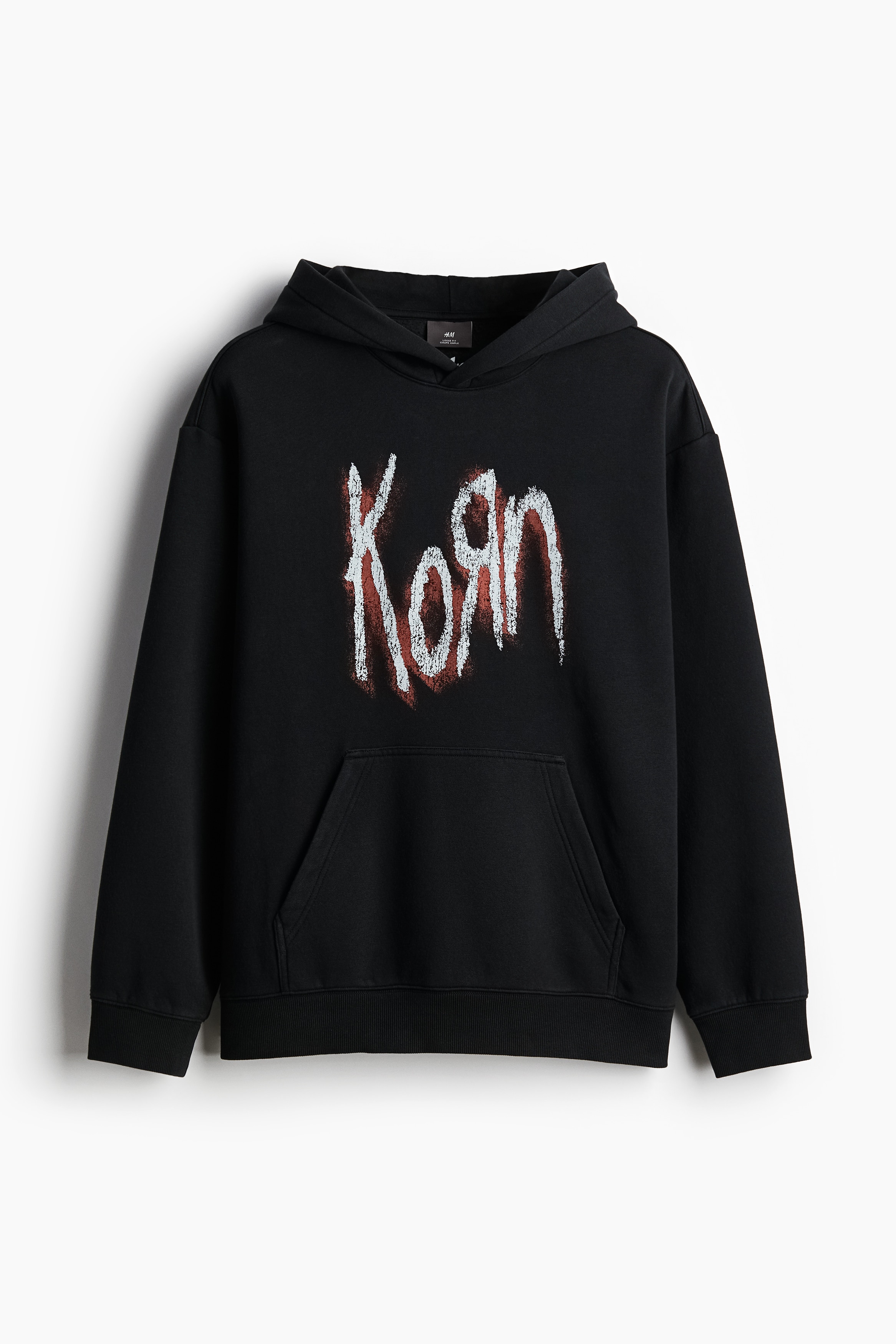 Loose Fit Hoodie - Black/Nirvana - Men | H&M US