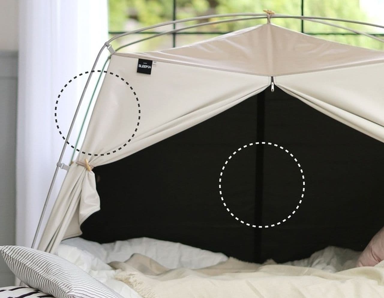 SLEEP24 bymom バイマム 室内テント 暗幕の安らぎと暖房の快適さが調和