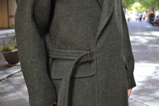 COMOLI Wool Shawl Color Coat