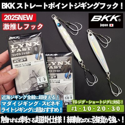 BKKストレートポイントジギングフックLYNX FAST「リンクス ファスト