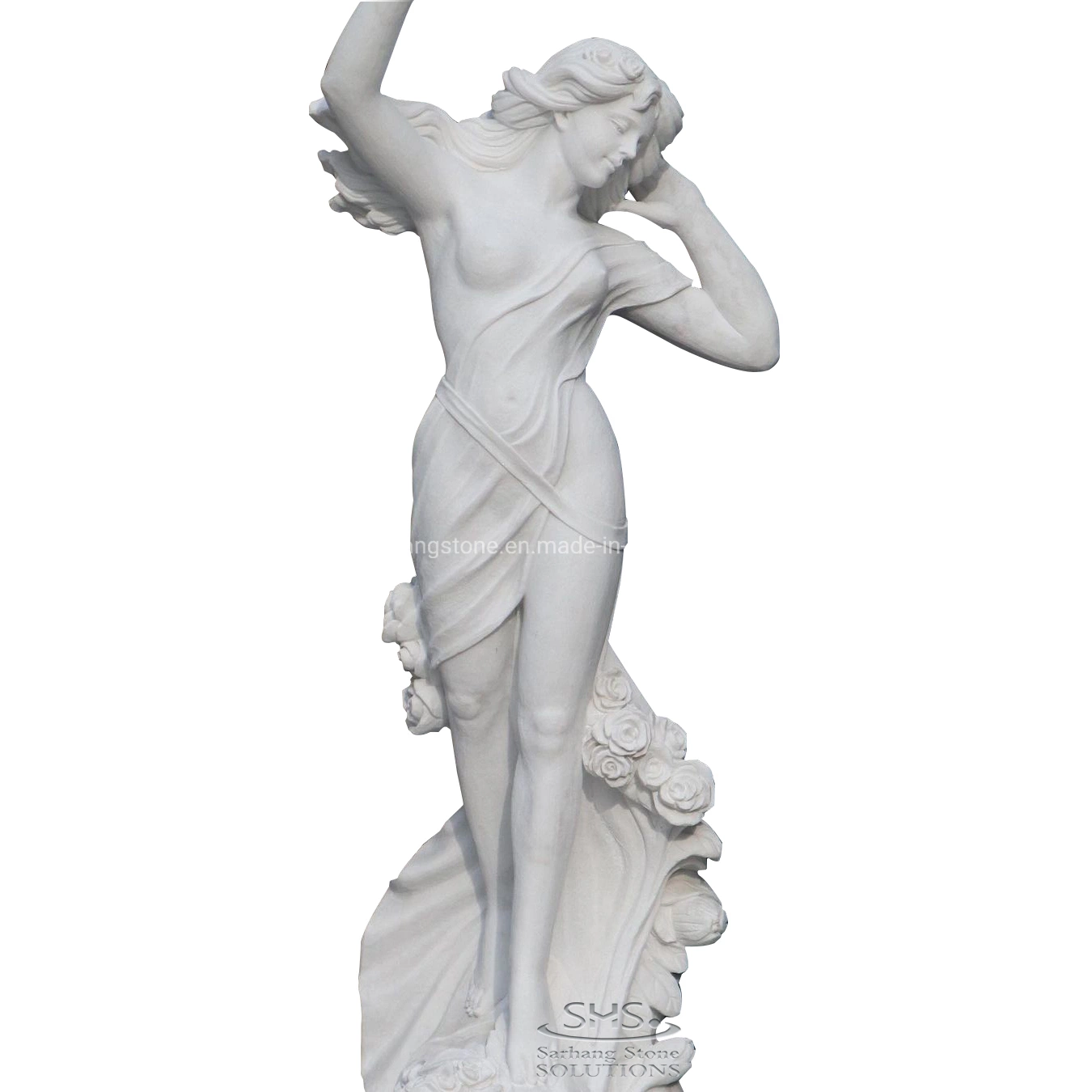 ホワイトマーブル等身大女性像彫刻 - 中国 大理石彫刻、図の彫像、彫刻