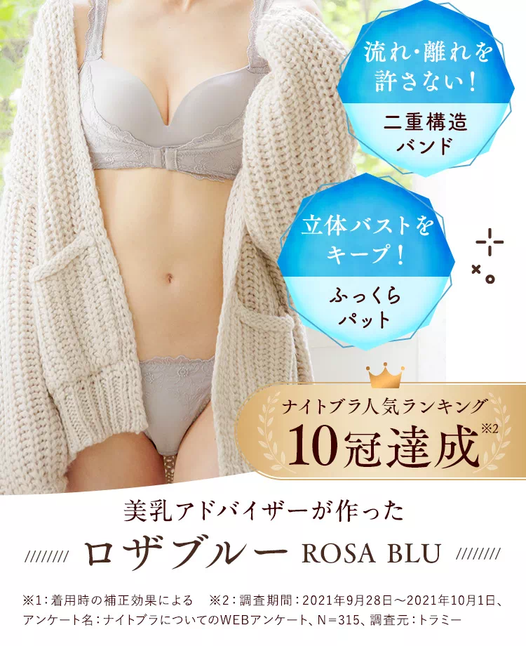 タメせる！ジェイフロンティア「ROSA BLU ナイトブラ Lサイズ/ブラック」