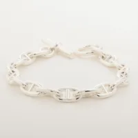 エルメス シェーヌダンクルGM ブレスレット 17コマ 925 89.6g A3444111