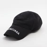 バレンシアガ 531588 ロゴ キャップ L コットン ブラック RU020110