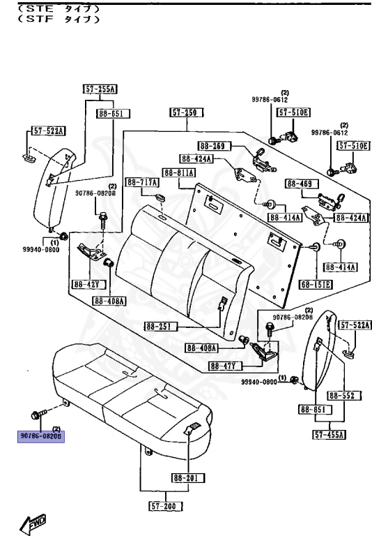 9078-60-820B - Mazda - Tapping Screw & Washer - Nengun Performance
