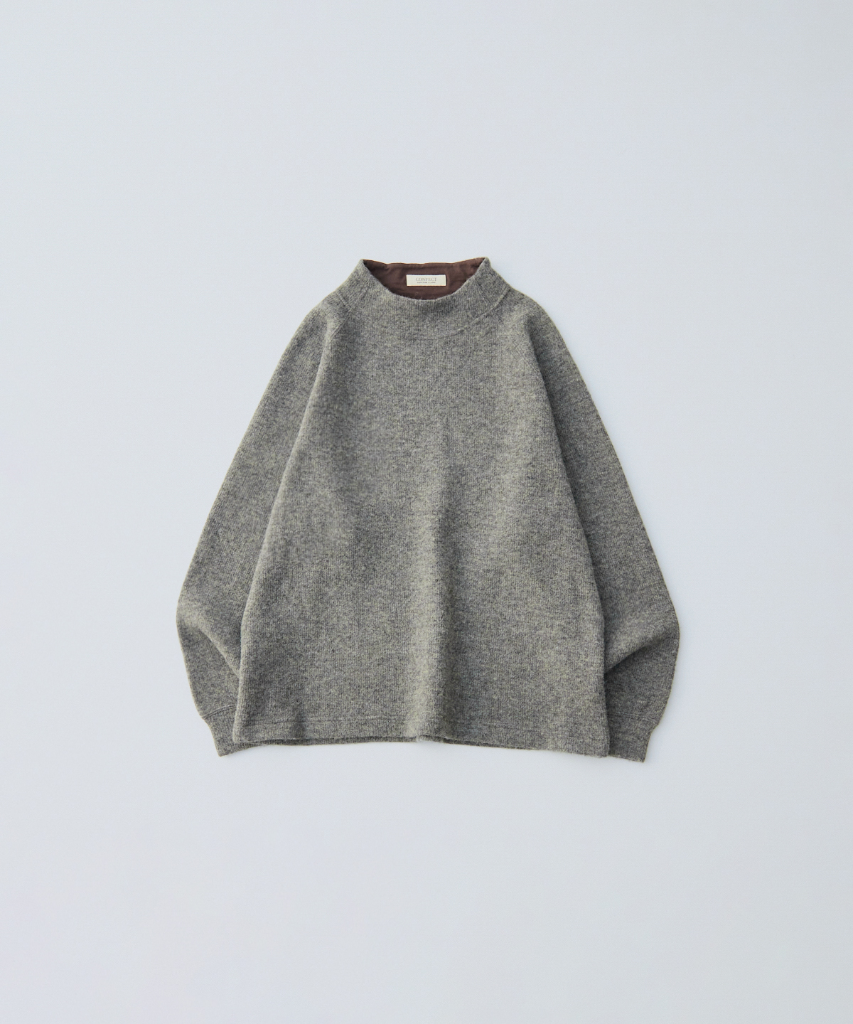 ウールクォーターゲージニット モックネックプルオーバー｜nest Robe