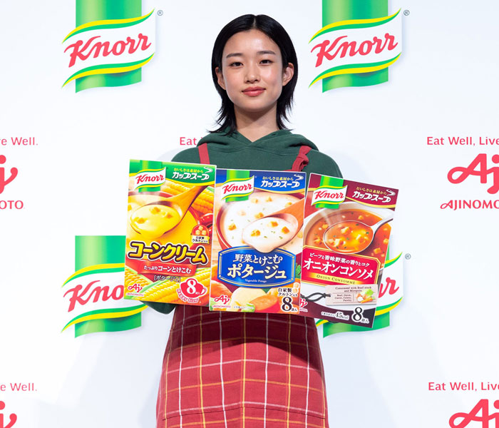 クノールカップスープ」CMに河合優実 主力3品の魅力アピール 味の素