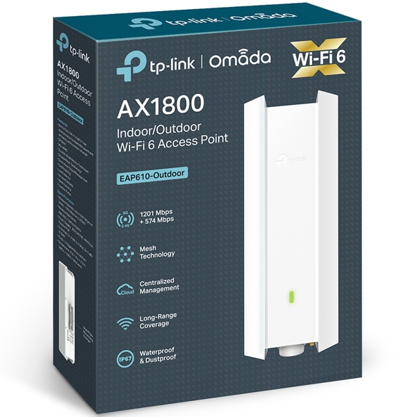 TP-Link AX1800 屋内外対応 Wi-Fi 6 アクセスポイント EAP610-Outdoor