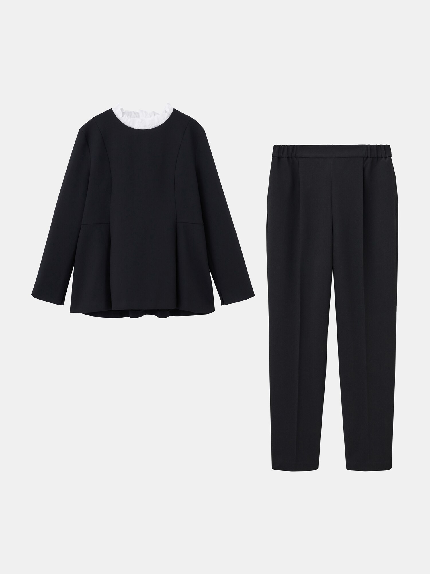 PLST(プラステ)公式 | フリルカラー2WAYペプラムセットアップ