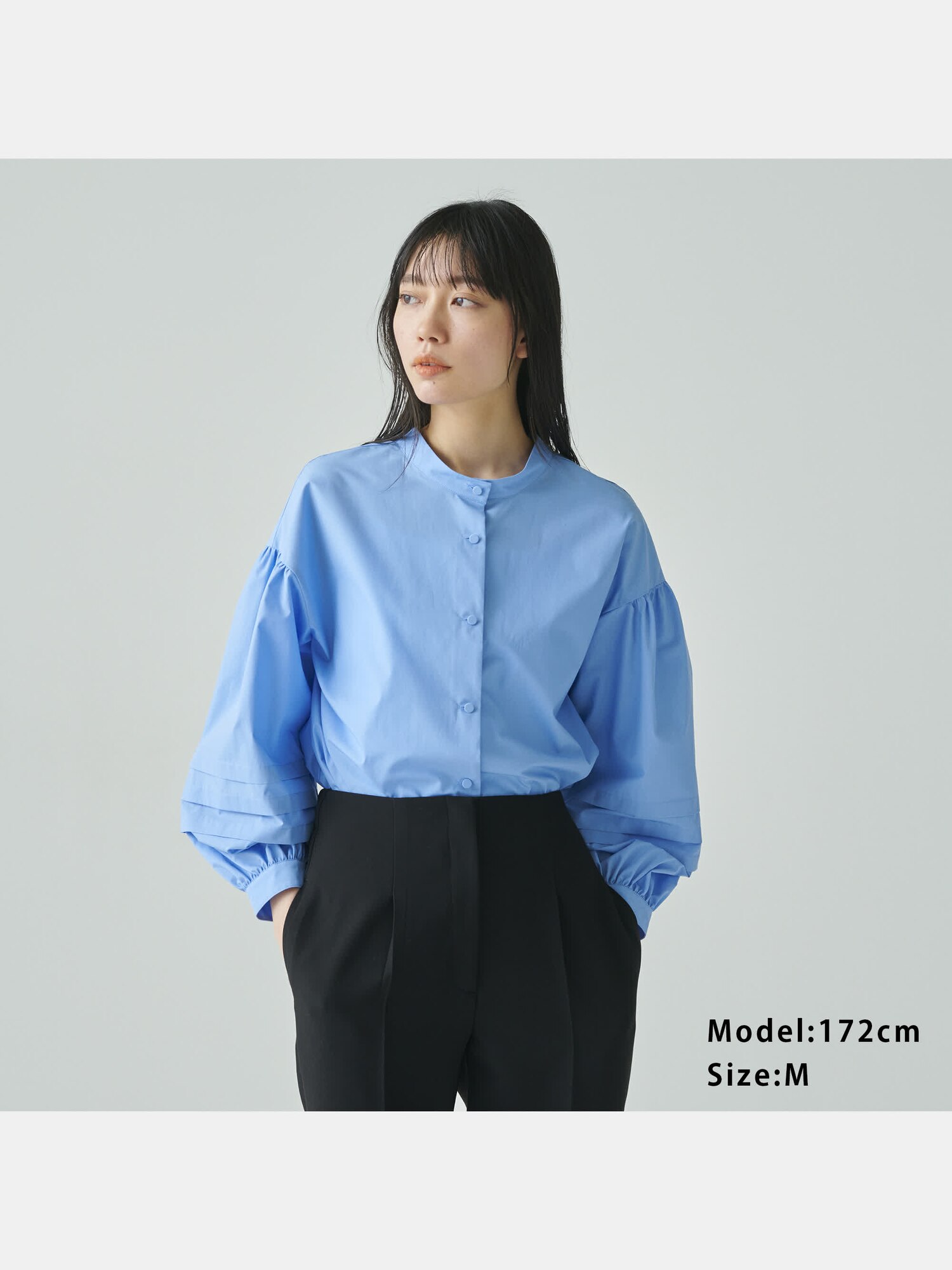 PLST(プラステ)公式 | コットンブレンドティアードスリーブブラウス