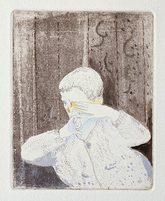 真作保証】山本容子 水彩・コラージュ作品 直筆サイン ユマニテシール