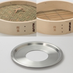 照宝 白木せいろ一段 蒸し板セット24cm | 中華街 照宝