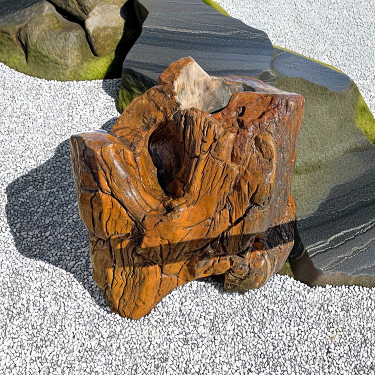 木化石 蹲 063 ツクバイ 手水鉢 水鉢 高さ59cm 銘石 庭石 一点もの 景