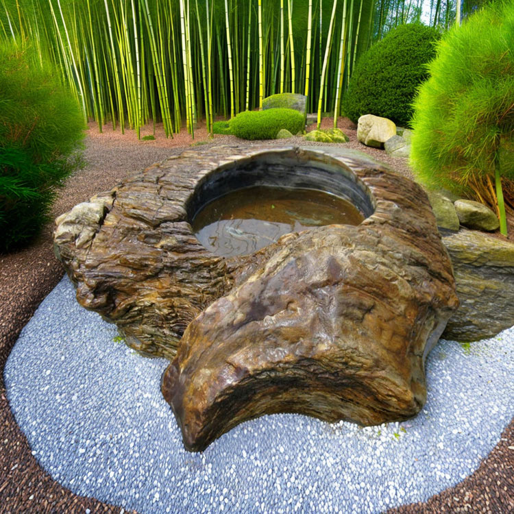 木化石 蹲 052 手水鉢 水鉢 一点物 銘石 販売 珪化木 幅95cm 庭石 景石