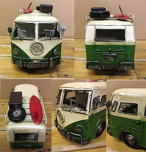 ブリキのおもちゃワーゲンバス/ インテリア サーフィン