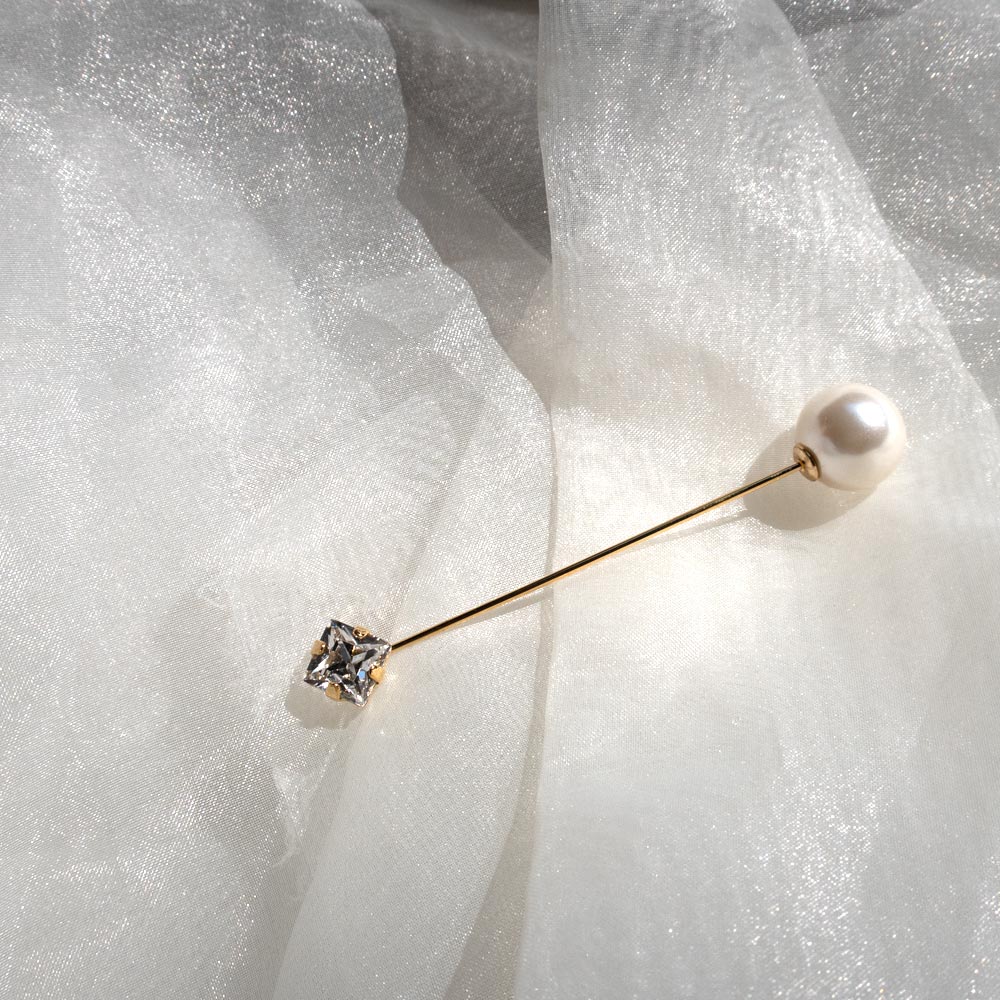 楽天市場】【スーパーセール！】 ブローチ パール ピン 日本製 K18GP