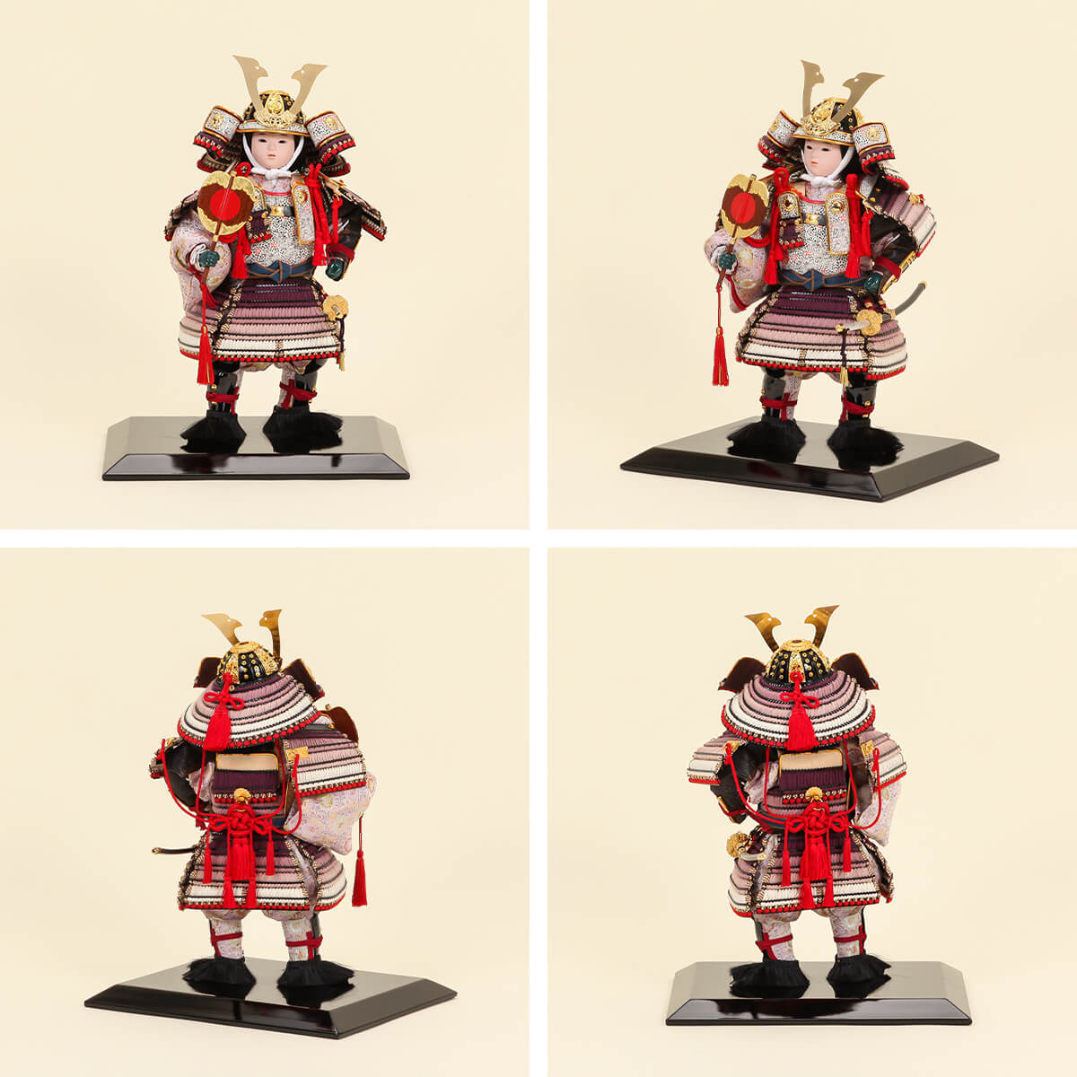 清村作 12号 立武者 紫紋 子供大将飾 久宝堂