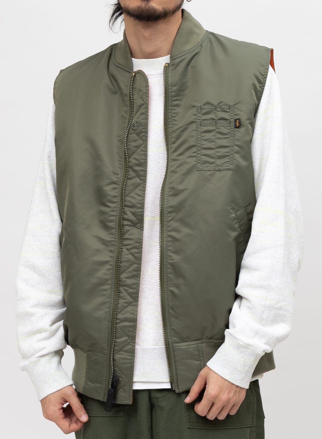 楽天市場】【50％OFF SALE セール】ALPHA(アルファ)MA-1 DOWN VEST(MA