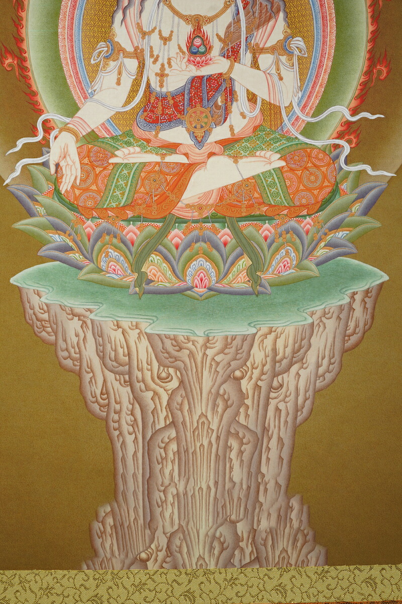楽天市場】虚空蔵菩薩 仏画掛け軸（半切サイズ） : 仏像仏画チベット