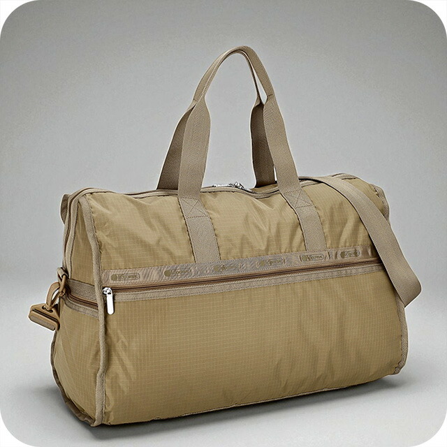 新品同 レスポートサック ボストンバッグ デニムブルー×霜降りベージュ