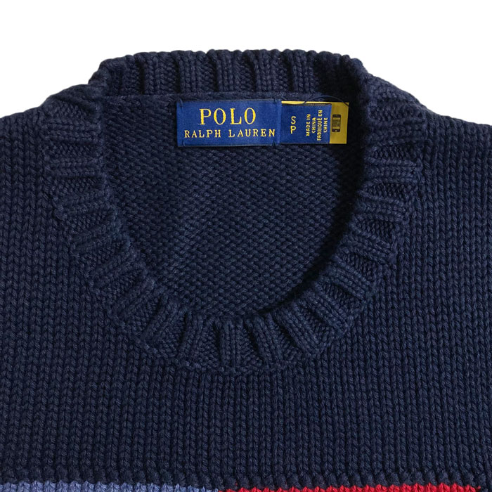 ラルフローレン ポロ レディース 星条旗柄 コットンニット クルー