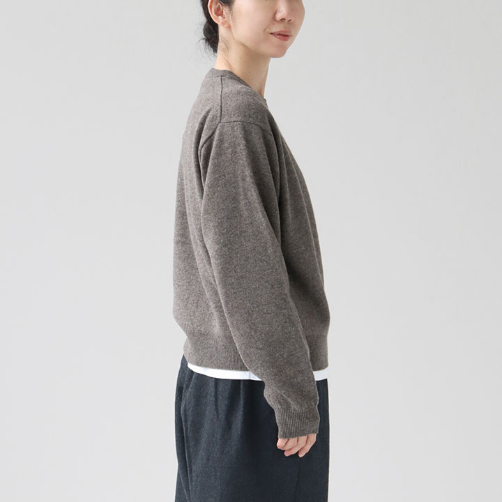 DANTON(ダントン) ラムウール クルーネックニットプルオーバー WOMEN