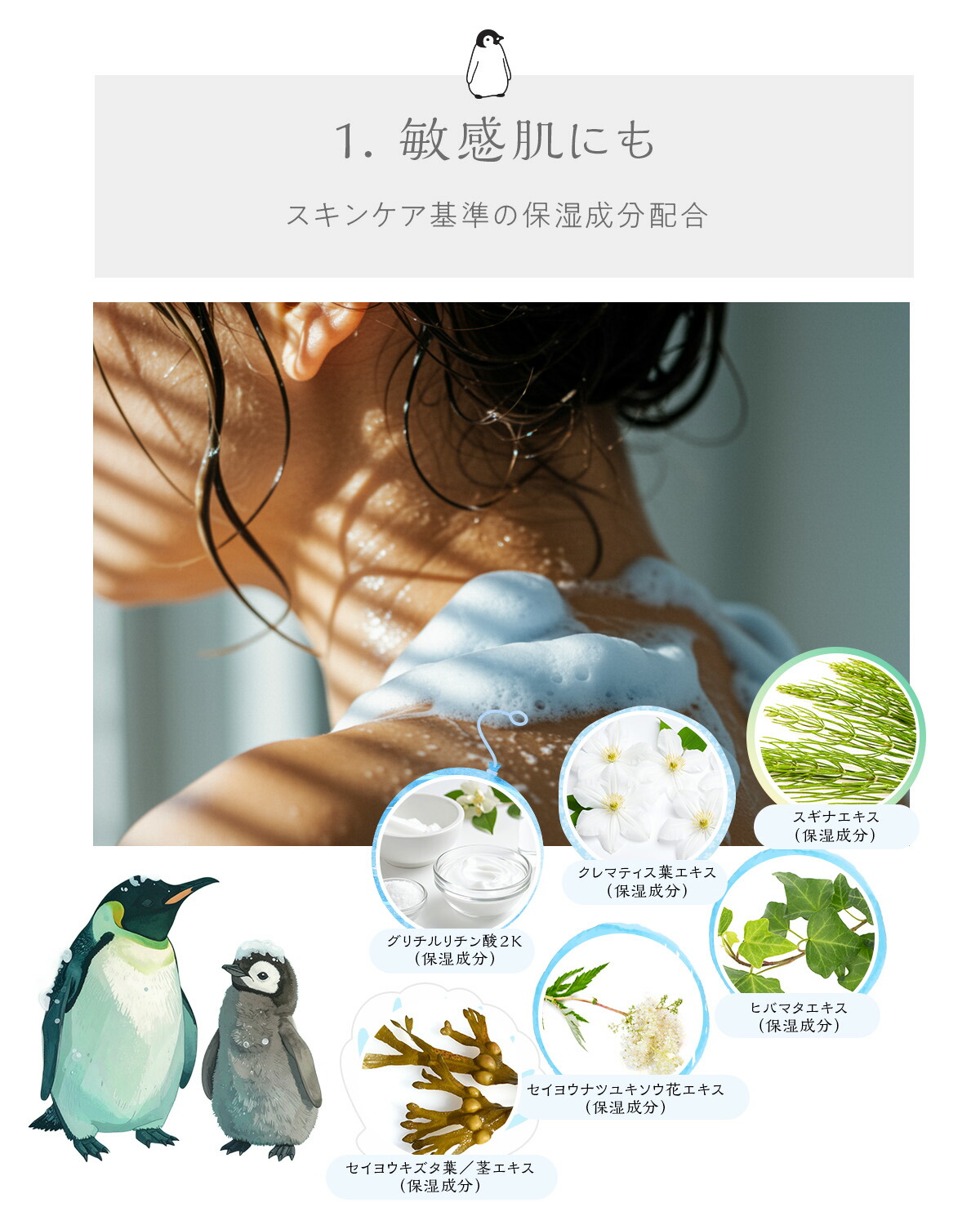 楽天市場】[ 2本セット ] シャンプー クール ぺんぎん 全身泡