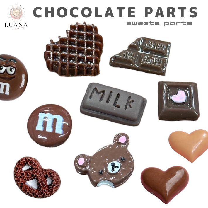 楽天市場】ネイルパーツ チョコレート お菓子 2個 バレンタイン レジン