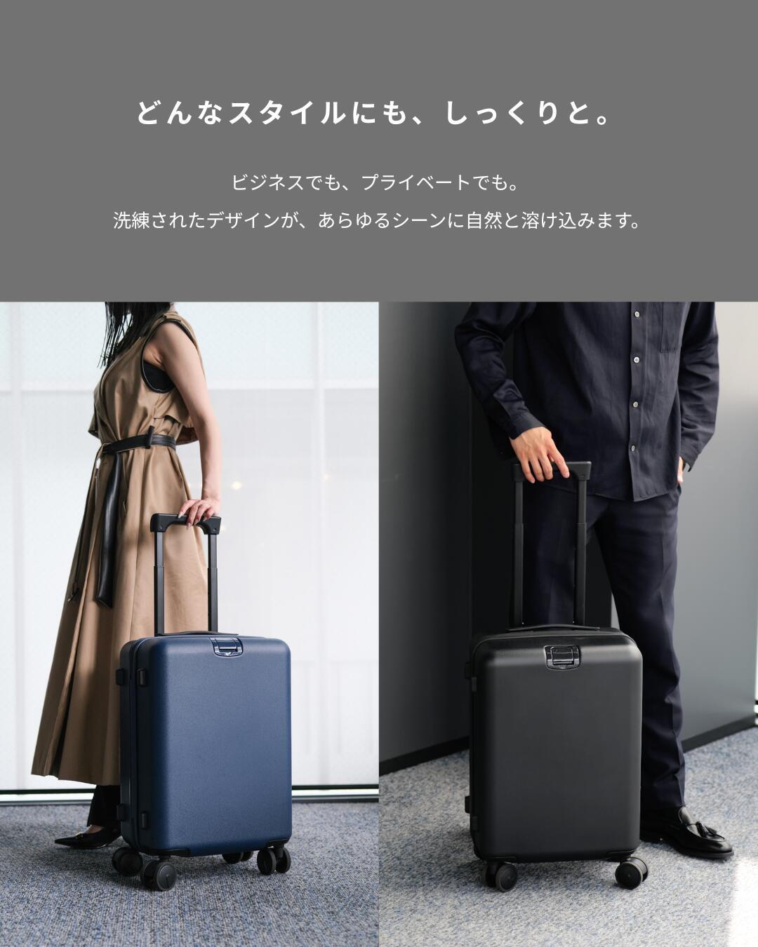 楽天市場】[aucentic] スーツケース キャスターストップ付き キャリー