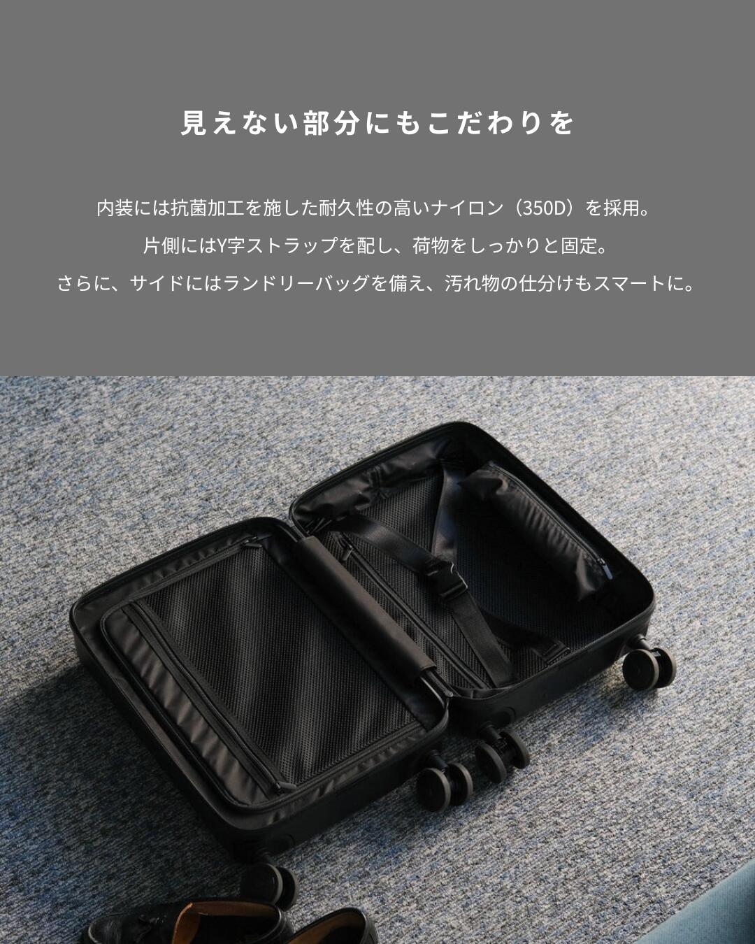 楽天市場】[aucentic] スーツケース キャスターストップ付き キャリー